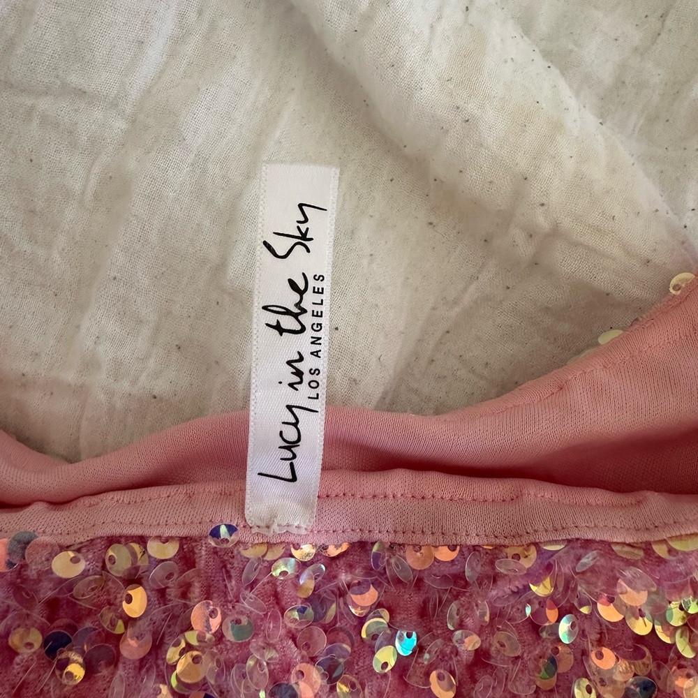 Pink Sequin Mini Dress - Picture 4 of 4